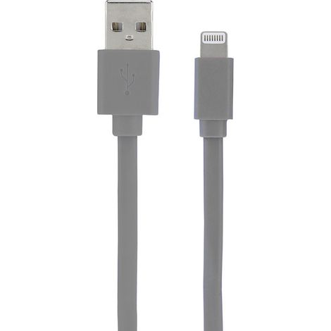Cavo Lightning MFI / USB-A Piatto  1 m - Grigio - mooov