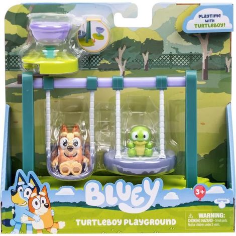 Aire de jeux - BLUEY - Bingo et Bébé Tortue - Mini parc - Balançoires incluses (1/3)