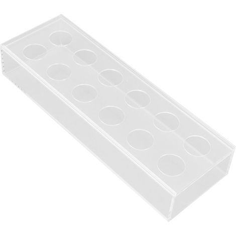 Vase floral rectangulaire en acrylique transparent pour centre de table mariage fête maison 12 trous (1/5)