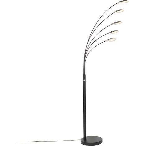 Design Stehleuchte schwarz inkl. LED 5-flammig - Sixties Trento (1/5)