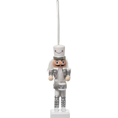 Sujet de Noël Casse Noisette "Polaire" 12cm Blanc
