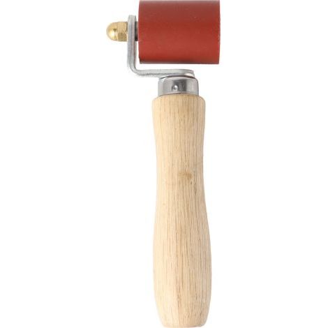 Silicone seam tester, rolling design, detachable ergonomic smoothing roller tool for PVC roofing tape, 40mm/1.6 inch wide, red (1/5)