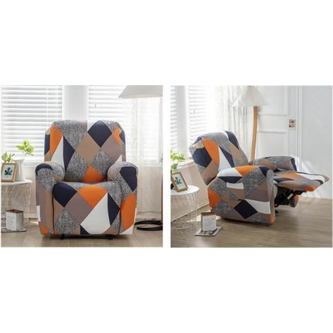 Housse de Fauteuil Relax Extensible 1 Place, Housse de Fauteuil Relax Inclinable Electrique, Protecteur pour Fauteuil Inclinable,O (1/4)