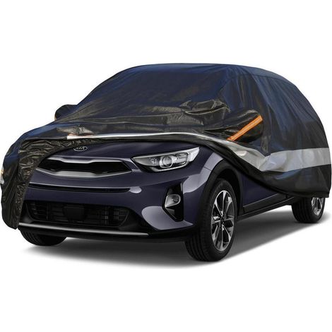 Autoabdeckung 10 Schichten Wasserdicht Atmungsaktiv für Kia Stonic (2017-2023) Schwarz (1/5)