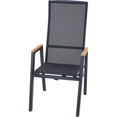Bologna Move Sessel,Textilbezug Alu, Armlehnen Teak FSC 100% (1/5)
