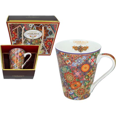 Carmani Porzellanbecher 370 ml – Casablanca-Ornamente, marokkanisches Muster (1/3)