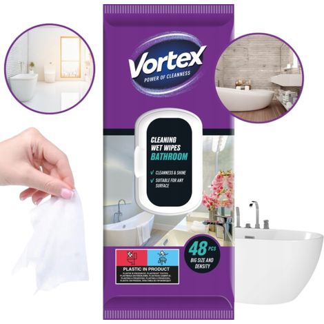 Salviette detergenti riutilizzabili per il bagno Vortex, 48 pezzi (1/5)
