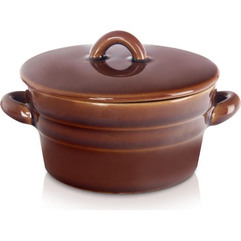 Pot a saindoux en ceramique avec couvercle 340 ml