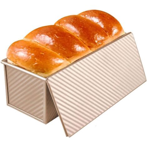 BUNTHAUS Plat à pain couvert -Revêtement antiadhésif -Avec des trous de ventilation -Convient pour le pain, les pâtisseries et les gâteaux. (1/5)