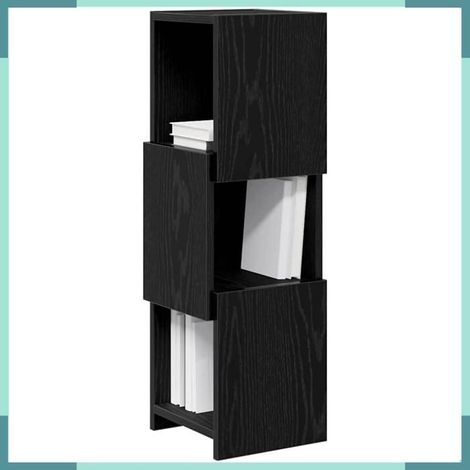 889814 Meuble d'angle Chêne noir 25,5x25x80cm Bois d'ingénierie (1/5)