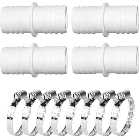 adaptateurs de piscine 38 à 38 mm, raccord de tuyau 38 à 38 mm, colliers de serrage en acier inoxydable (millimètre) (1/5)