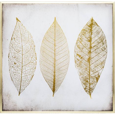 Tela incorniciata Foglie d oro 58x58cm - Atmosphera créateur d'intérieur