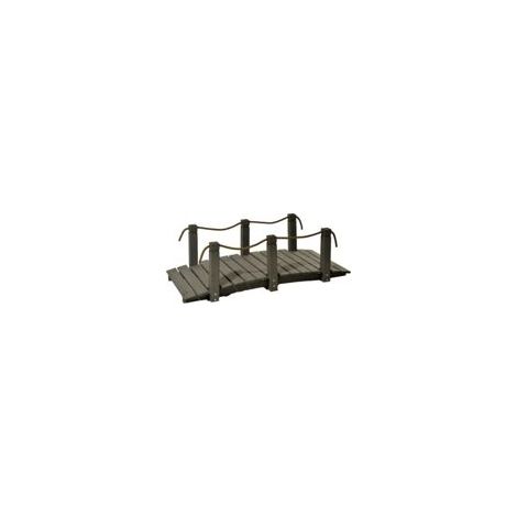 Teichbrücke vintage-grau 152x67x50cm