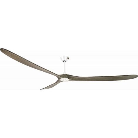 Le super destratificateur et ventilateur  HVLS Ouray, 223 Cm design blanc pales grises , wifi thermostat. (1/5)