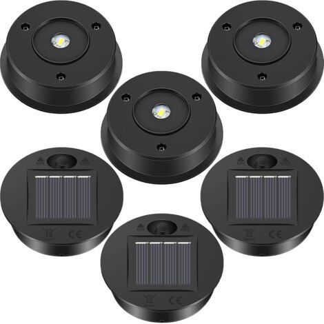 Pack de 6 pièces de remplacement pour lanterne solaire – Panneau solaire LED 1,2V – Diamètre 7 cm – Éclairage automatique nuit (1/5)