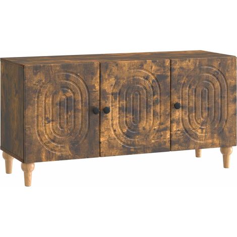 Mobile TV Rovere Fumo 99 x 34,5 x 50 cm Legno ingegnerizzato vidaXL