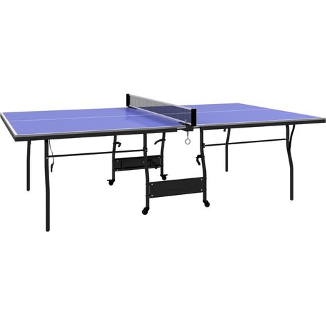 Table de tennis de table pliante taille moyenne, table de tennis de table avec filet de tennis de table, 3 balles, plateau de 12 mm (1/5)