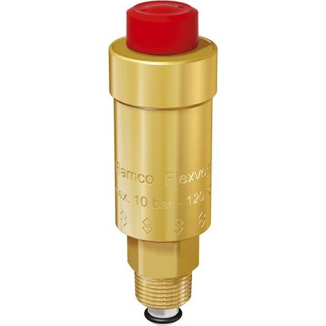 Flamco – Purgeur automatique Flexvent 1/2" – Laiton résistant à la corrosion – Design compact pour espaces restreints – Élimination automatique de l'air