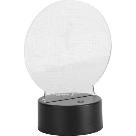 Lampe de chevet tactile LED 3D en forme de ballon de basket, idéale pour décorer la chambre d'un enfant ou d'un adolescent. Fonctionne par USB ou piles. (1/5)