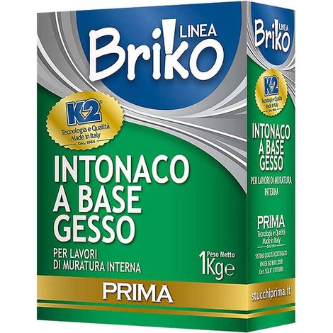 INTONACO BASE GESSO 'BRIKO K2' Kg. 1 - in scatola