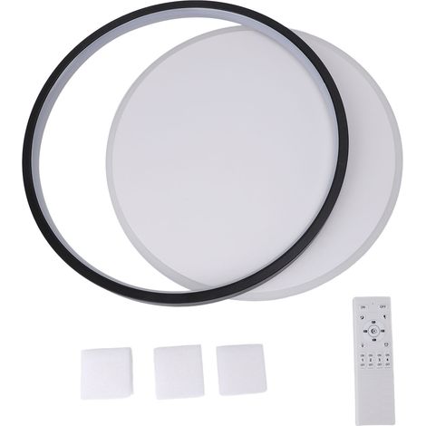 Plafonnier LED moderne à intensité variable, luminaire rond encastré avec télécommande pour chambre à coucher et salon, 100 à 265V (1/5)