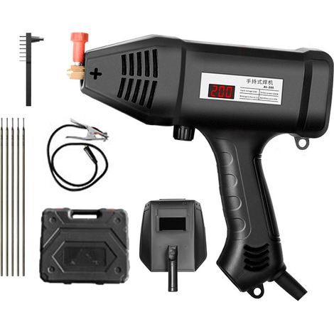 Poste à souder électrique portable 3000 W avec onduleur IGBT, réglage continu du courant, affichage numérique, pistolet ergonomique, compatible avec les électrodes de 3/32". (1/5)