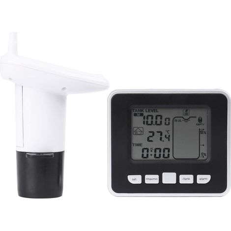 Capteur de niveau d'eau à ultrasons pour réservoir, mesure de profondeur liquide avec affichage de température (1/5)