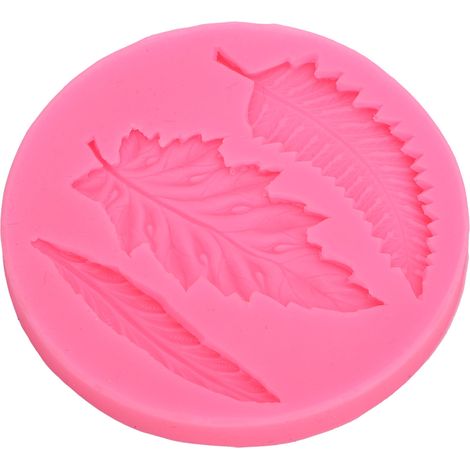 Silikon-Blattform für Fondant, antihaftbeschichtet, leicht zu entformen, ideal zum Backen von Schokolade, Süßigkeiten und Kuchen. (1/5)