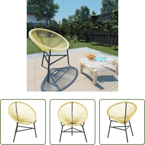 Chaise en résine -  Chaise de jardin Acapulco Résine tressée Beige (1/5)