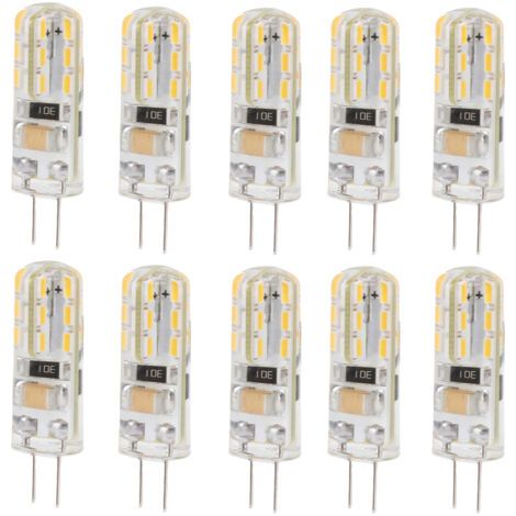 10 pièces G4 LED ampoule Double pieds Base 1.5W AC110V 110LM Silicone ampoule pour éclairage paysager cour lumière blanche 6000K