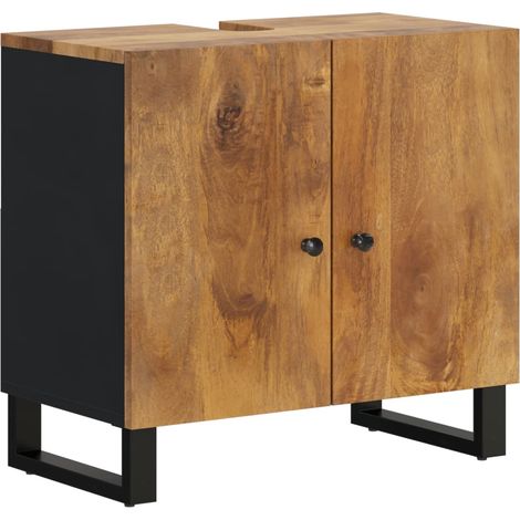 Waschbeckenunterschrank Massivholz Mango und Holzwerkstoff vidaXL (1/5)
