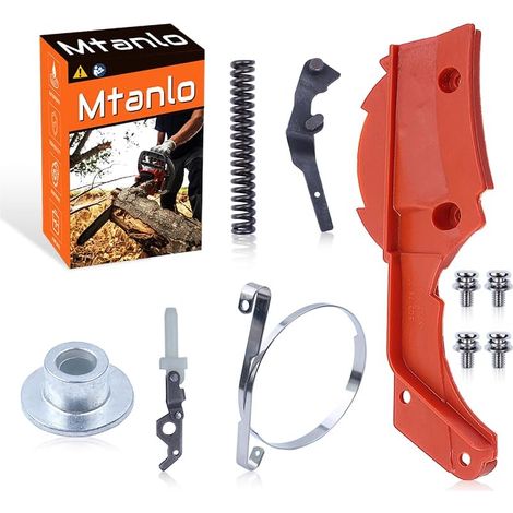 Kit de réparation de joint de genou avec ressort de bande de frein pour Husqvarna 362 365 371 372 XP, couvercle de frein, joint de genou, bande de frein, ressort de frein, manchon de frein, levier de (1/5)