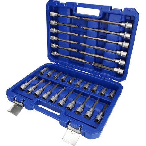 BRILLIANT TOOLS Jeu de douilles à embouts 1/2" 32 pièces profil Torx - BT022532 (1/10)