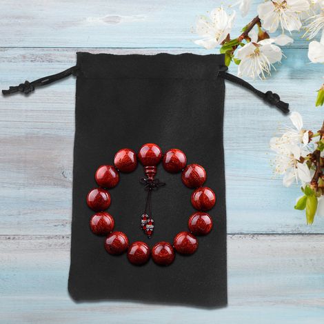 Sac cadeau en daim souple double face avec cordon de serrage, idéal pour les cadeaux d'invités, 9 x 18 cm (1/5)