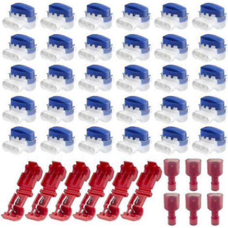 Lot de 30 connecteurs de câbles étanches pour tondeuses robotisées, avec 12 bornes de connexion, kit de réparation de câbles pour irrigation automatique. (1/5)