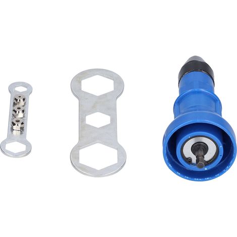 Elektrischer Nietmutternpistolen-Bohrschrauberadapter, Akku-Nietadapter, Elektrowerkzeugausrüstung, Blau (1/5)