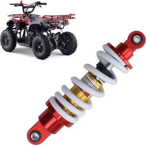 Amortisseur avec entraxe de 240 mm, diamètre du ressort de 12 mm, amortissement réglable, convient aux motos tout-terrain, quads, karts et scooters de 70 cc, 90 cc, 110 cc, 125 cc et 150 cc. (1/5)