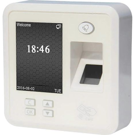Système de contrôle d'accès par lecteur d'empreintes digitales (125 kHz / 13,56 MHz) - Blanc (1/5)