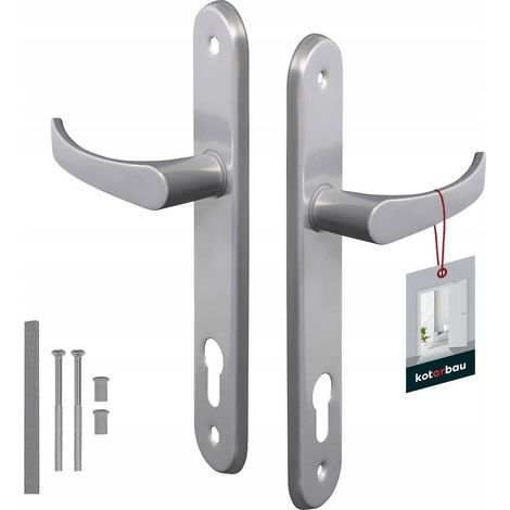 Maniglia per porta, lunghezza: 90 cm, inserto argento (1/5)
