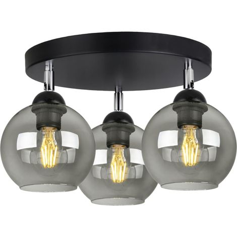Plafonnier, suspension, applique, lampe de table, boule, lampe noire, grise, blanche de la série N100 différentes versions (EG3) (1/5)