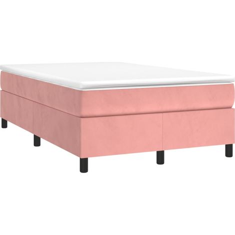 Maison Exclusive - Giroletto a Molle con Materasso Rosa 120x190 cm in Velluto