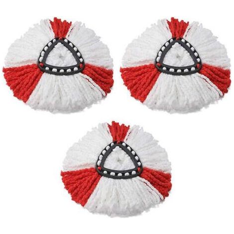 3 paquet (rouge) de recharge Balai compatible vileda Serpillère recharge/Turbo compatible vileda 2en1 Vadrouille Turbo4, (1/5)
