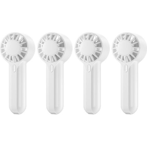 Ventilador portátil recargable por USB (4 unidades), pequeño ventilador portátil con velocidad ajustable para uso en exteriores, alto flujo de aire.