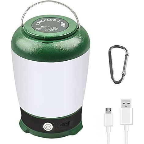 Lampe de camping LED rechargeable par USB Lanterne de camping à intensité variable 6 modes Lampe de tente étanche Lampe de camping pour camping, alpinisme, randonnée, urgence, panne de courant, pêche (1/5)