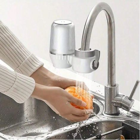 Robinet purificateur d'eau d'évier - Purificateur d'eau sans éclairage au charbon actif. Ce purificateur de robinet élimine le chlore, le calcaire, les métaux lourds et les odeurs. Un appareil (1/4)