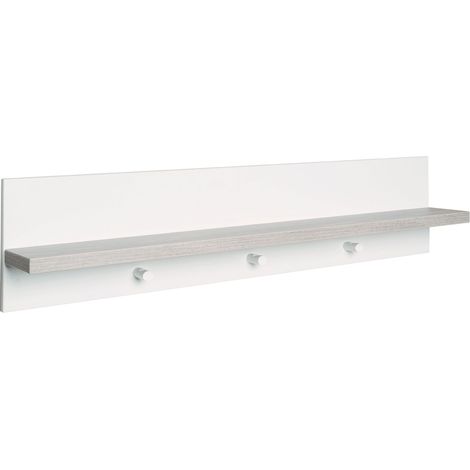 roba Mensola Universale da Parete "Moritz", con Appendiabiti, Olmo Bianco/Luna Elm (1/4)