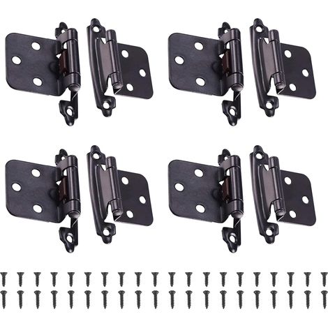 60Pièces Charnière Inox, Charniere Porte Placard avec vis, Charnière Meuble Acier Inoxydable, pour Les Charnières de Porte les Charnières d'armoire les Charnières de Raccordement