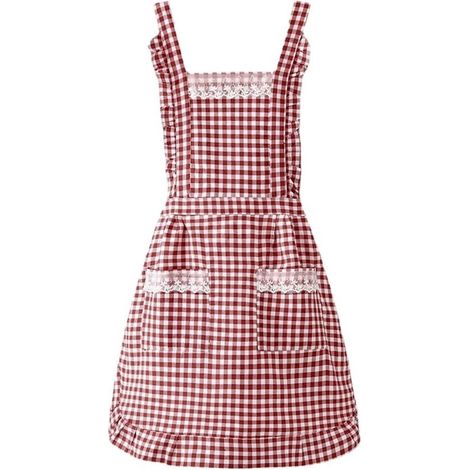 Delantal de cocina para mujer,Delantal de algodón con estampado floral,Rojo,77x79 cm (1/5)