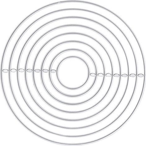Cercle métal découpe artisanat léger durable décoratif, accessoires bricolage DIY ronds intéressants, forme attrayante. (1/5)