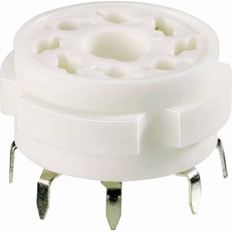 Socle de tube électronique 1 pc(s) 120537 Nombre de pôles: 8 Culot: octal Type de montage: circuit imprimé Matériau:Céramique Q57324